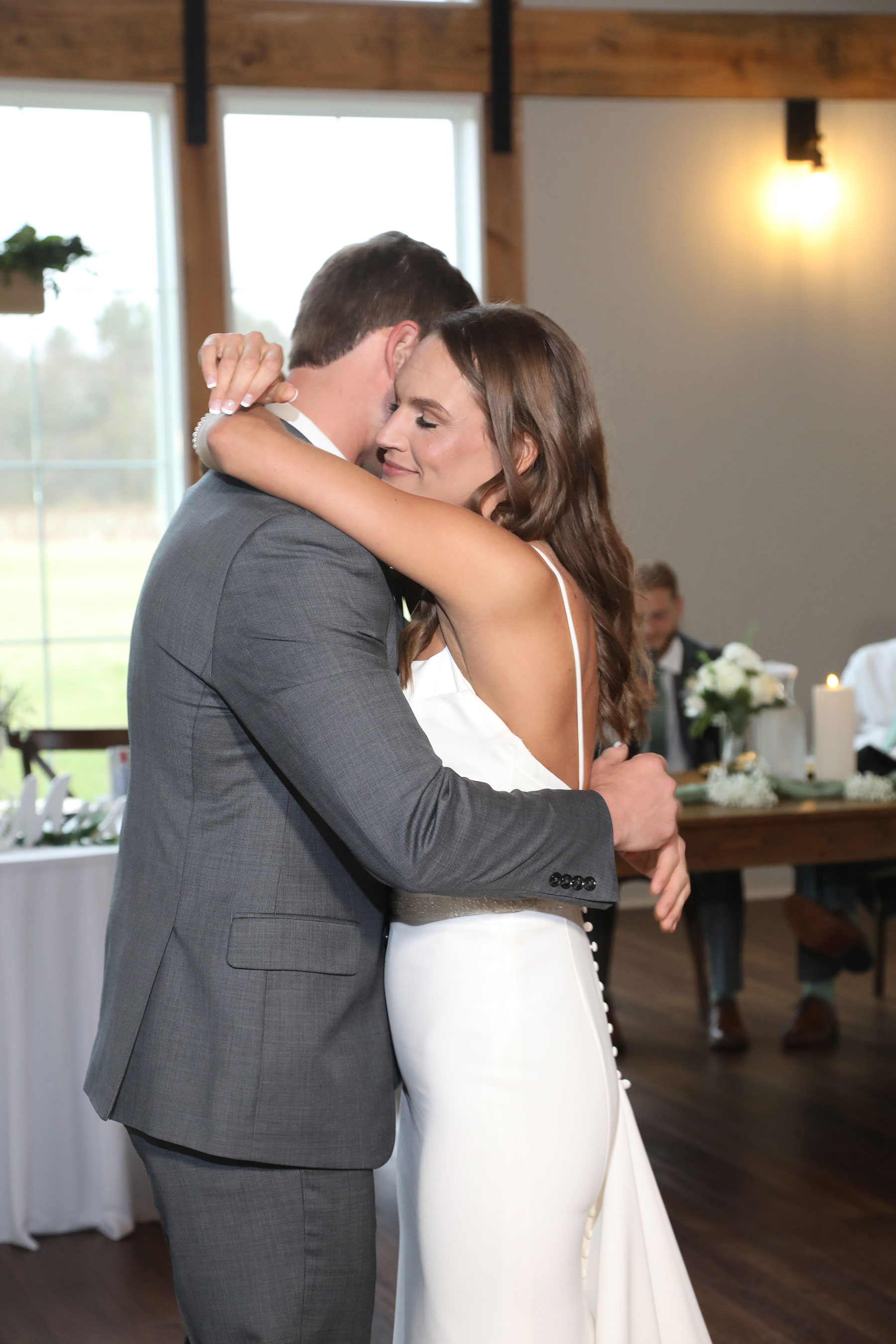  photo of a couple during their first dance at their wedding Birchwood Meadows in Swanton Ohio