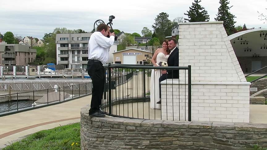 Toledo Wedding Photographer Kurt Nielsen Photography capturing the shot at a destination wedding in Northern Michigan