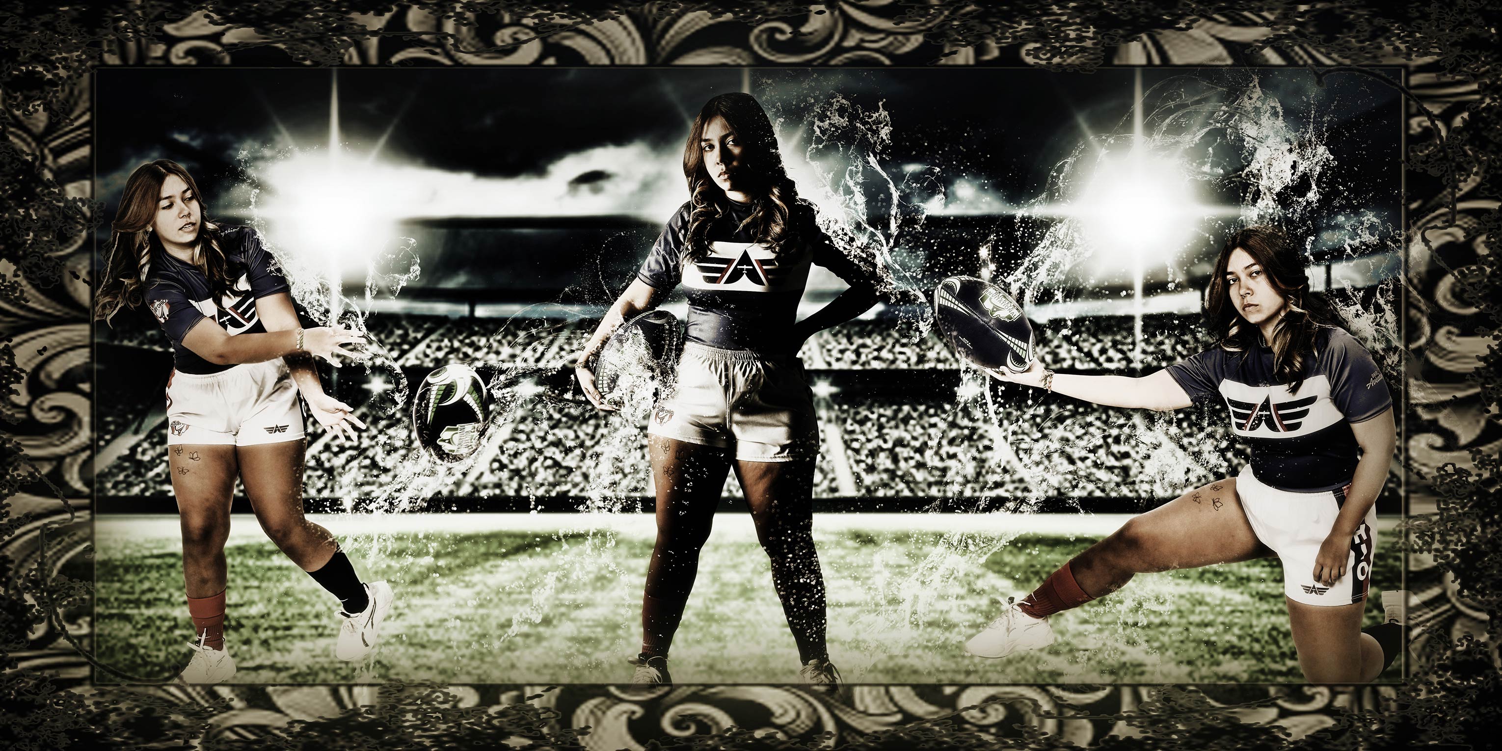Senior Photos for Girls Rugby Players in Toledo